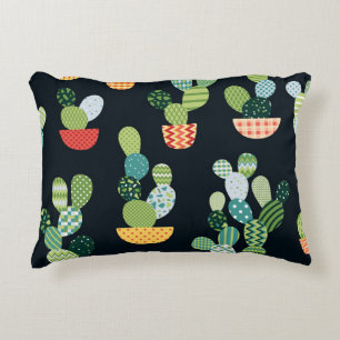 Coussins Décoratifs Patchwork Cactus Plantes Motif sans couture