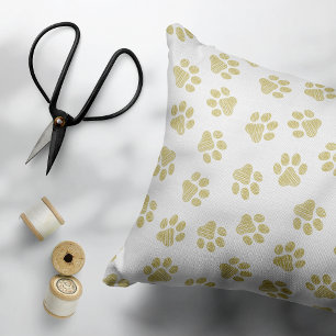 Coussins Décoratifs Pâtes de chien, Pâtes de chien, Pâtes d'or
