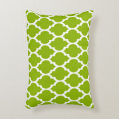 Coussins Décoratifs Pattern Apple Green White Moroccan Quatrefoil (Devant(Vertical))