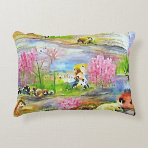 Coussins Décoratifs Paysage à l'aquarelle