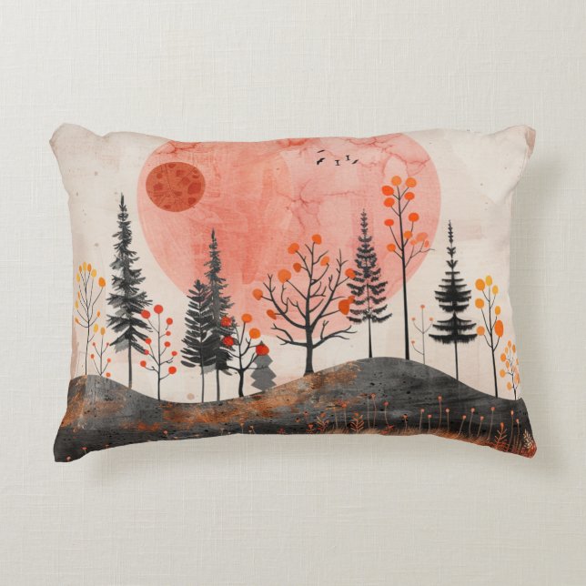 Coussins Décoratifs Paysage Abstrait de Boho (13) (Devant)