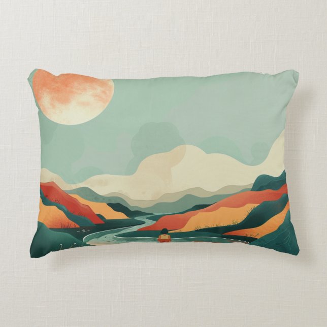 Coussins Décoratifs Paysage Abstrait de Boho (14) (Devant)