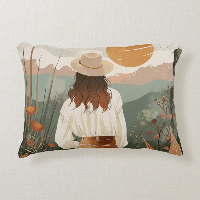 Coussins Décoratifs Paysage Abstrait de Boho (20) (Devant)