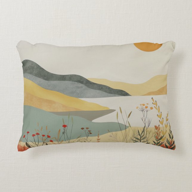 Coussins Décoratifs Paysage Abstrait de Boho (25) (Devant)