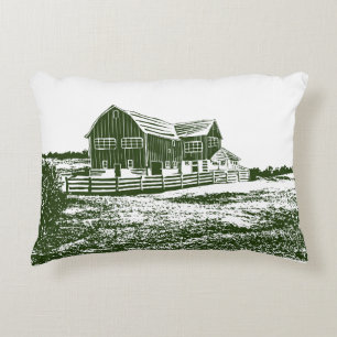 Coussins Décoratifs Paysage rural maison de ferme de style coupe
