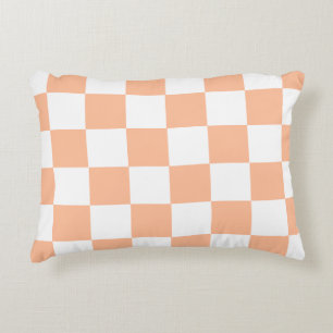 Coussins Décoratifs Peach Fuzz À damiers En vichy Motif