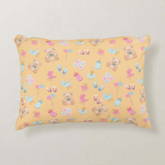 Coussins Décoratifs Peach teddy nursey pillow