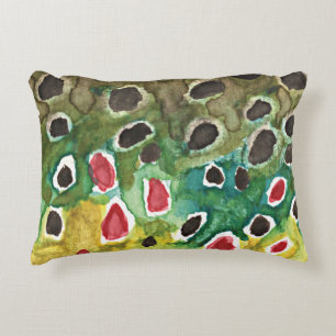 Coussins Décoratifs Pêche à la truite Brown