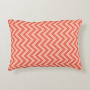 Coussins Décoratifs Pêche et canneberge Chevron