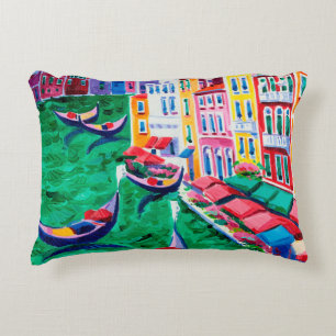 Coussins Décoratifs  peinture à l'huile de Venise, Italie sur toile