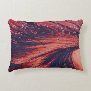 Coussins Décoratifs Peinture abstraite rouge et noire