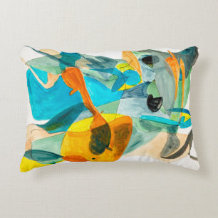Coussins Décoratifs Peinture abstraite sur papier aux couleurs vives,