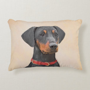 Coussins Décoratifs Peinture allemande Pinscher peinture art animal or