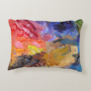 Coussins Décoratifs Peinture colorée de la palette du peintre artiste