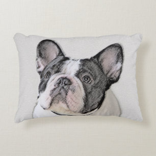 Coussins Décoratifs Peinture française de Bulldog (Pied de broche) - A