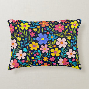 Coussins Décoratifs Peinture numérique florale motif fleurs
