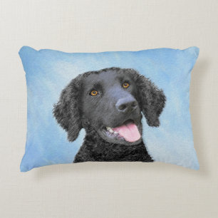 Coussins Décoratifs Peinture Retriever recouverte de boue - Art Chien