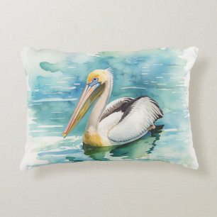 Coussins Décoratifs Pélican à l'aquarelle