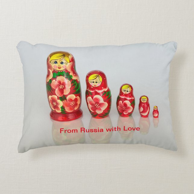 Coussins Décoratifs Personalize Russian Matryoshka  stacking dolls (Devant)