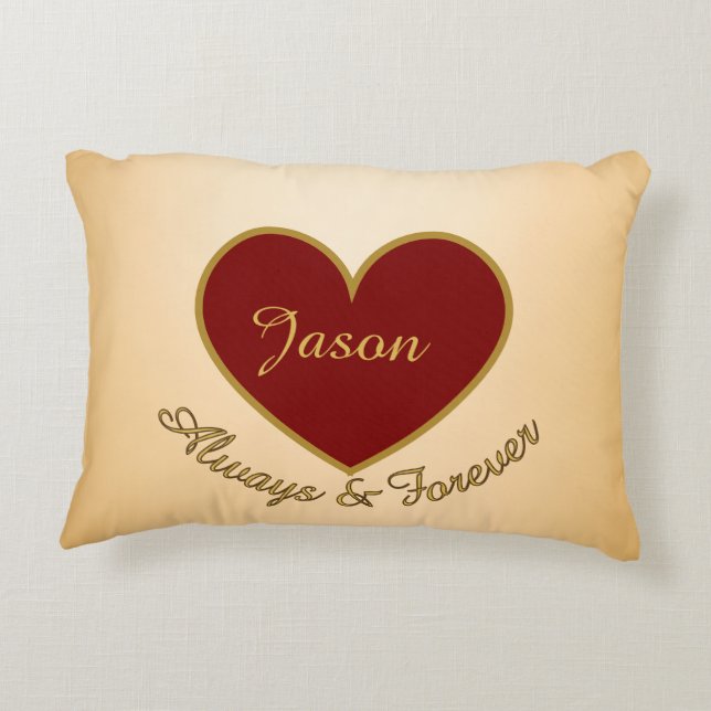 Coussins Décoratifs Personalized I Love My Boyfriend Custom Name (Dos)
