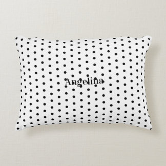 Coussins Décoratifs Personnalisé Moderne Noir et Blanc à pois