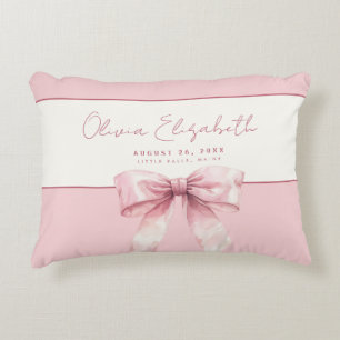 Coussins Décoratifs Personnalisée Bow Girl rose