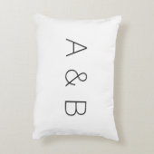 Coussins Décoratifs Personnaliser, personnaliser monogramme initiale a (Dos(Vertical))