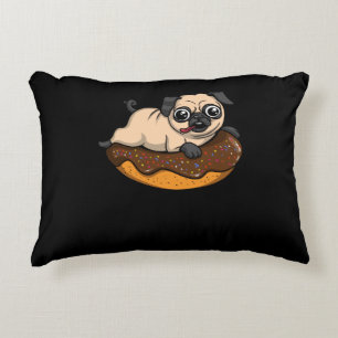Coussins Décoratifs Petit chien Carlin Donut Lover animal