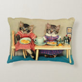 Coussins Décoratifs petit déjeuner tabby kittens (Dos)