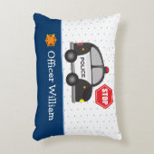 Coussins Décoratifs Petit Garçon policier et voiture (Devant(Vertical))