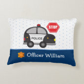 Coussins Décoratifs Petit Garçon policier et voiture (Dos)