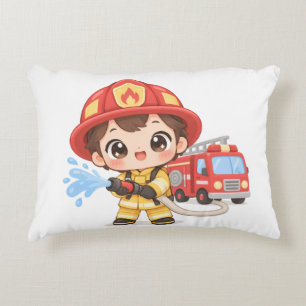 Coussins Décoratifs Petit Pompier Courageux
