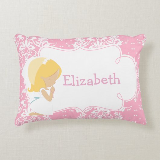 Coussins Décoratifs Petite fille prier et poème (Devant)