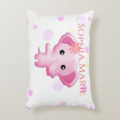 Coussins Décoratifs Petite fille rose adorable Eléphant (Devant(Vertical))