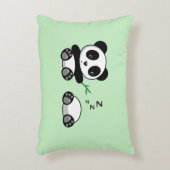 Coussins Décoratifs Petites pandas mignonnes sur vert (Devant(Vertical))