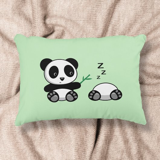 Coussins Décoratifs Petites pandas mignonnes sur vert