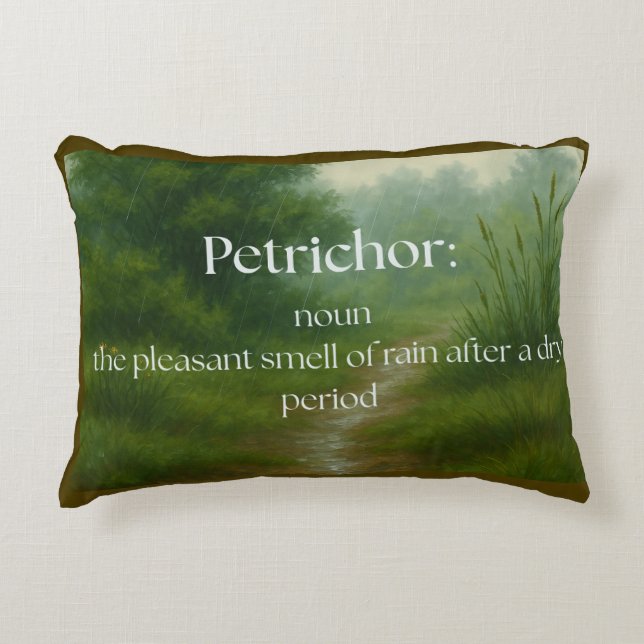 Coussins Décoratifs Pétrochor : Odeur de Pluie (Devant)