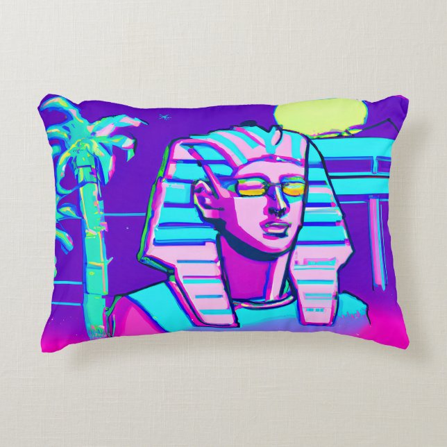Coussins Décoratifs Pharaon Synthwave (Devant)