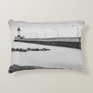 Coussins Décoratifs Phare de Duluth noir et blanc