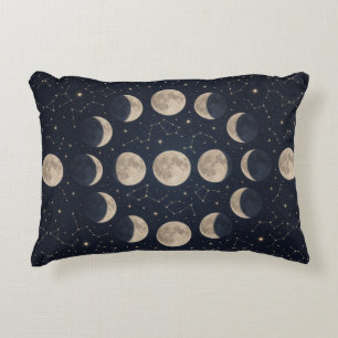 Coussins Décoratifs 🌙 Phases de Lune Navy Style Céleste Nuit 🌙