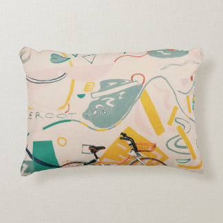 COUSSINS DÉCORATIFS PHOTOGRAPHIE D'ORANGE ET DE VÉLO BLANC