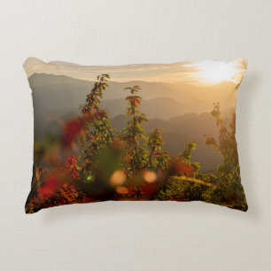 COUSSINS DÉCORATIFS PHOTOGRAPHIE NATURELLE DES ARBRES VERTS SURPLOMBAN