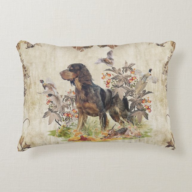 Coussins Décoratifs Picardy Spaniel, chasse aux oiseaux (Devant)