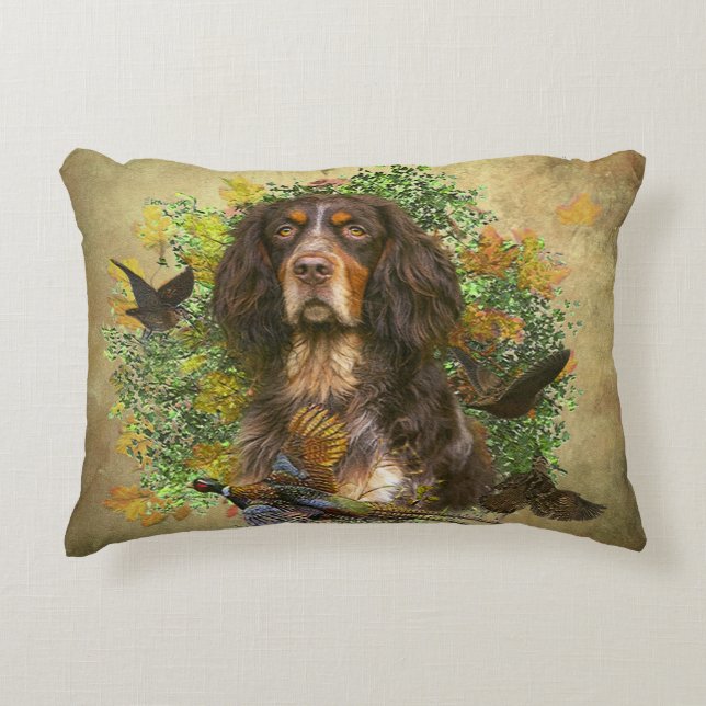 Coussins Décoratifs Picardy Spaniel, Saison de chasse (Devant)