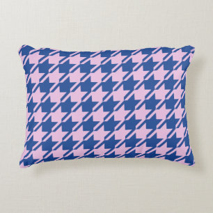 Coussins Décoratifs Pied de fond rose+Motif bleu