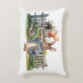 Coussins Décoratifs Pierre le lapin bleu veste avec ballons (Devant(Vertical))