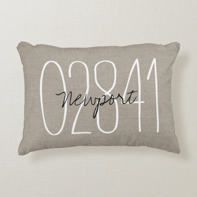 Coussins Décoratifs Pilier d'accentuation de ville et de code postal b (Devant)