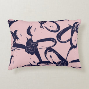 Coussins Décoratifs Pinceau rose et floral de marine brokies sans soud