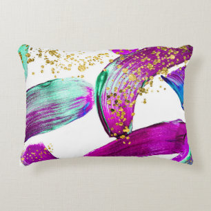 Coussins Décoratifs Pinceau Ultra Violet : Art Abstrait