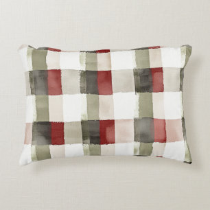 Coussins Décoratifs Pine Vert ivoire Rouge rayures Noël